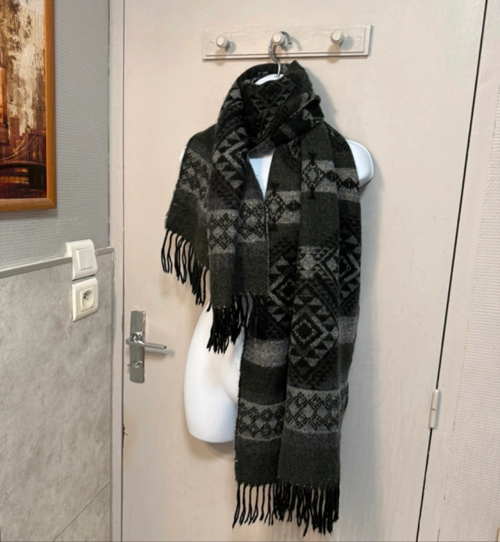 Black Vero moda triangle pattern scarf – photo 4